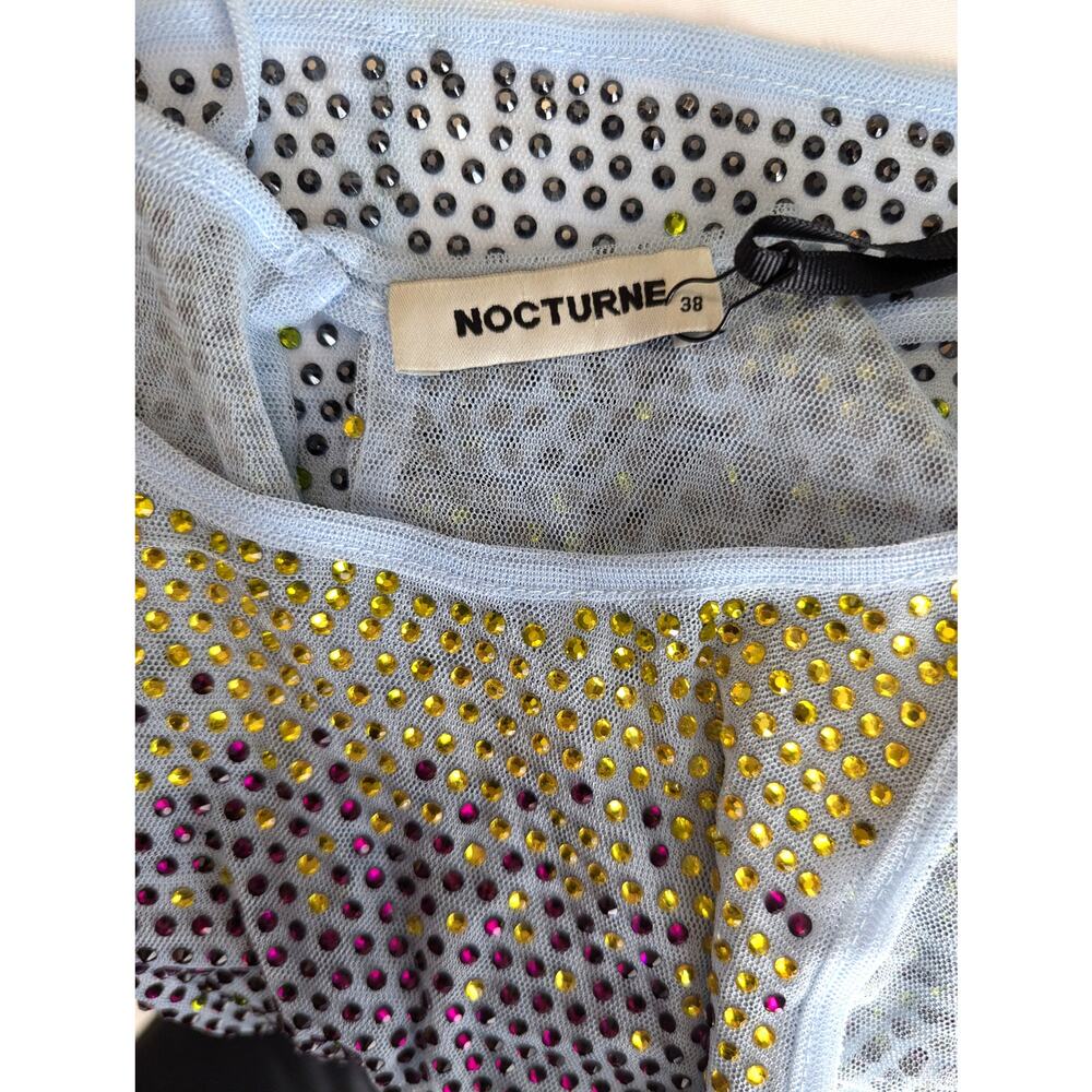 Nocturne Crop Top Sparkly Embellished Tank Size M / L - Picture 7 of 8